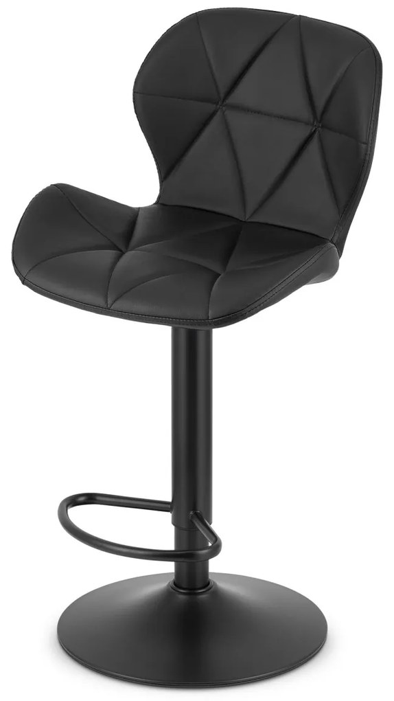 PROMOCJA Hoker z ekoskóry z czarną nogą WEST, czarny II klasa jakości