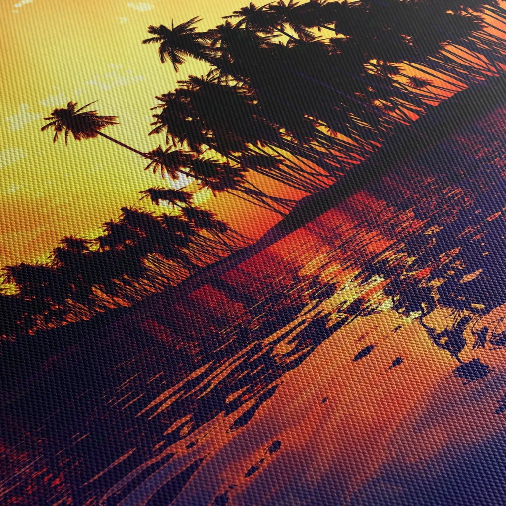 Obraz wyspy o zachodzie słońca (170x50 cm)