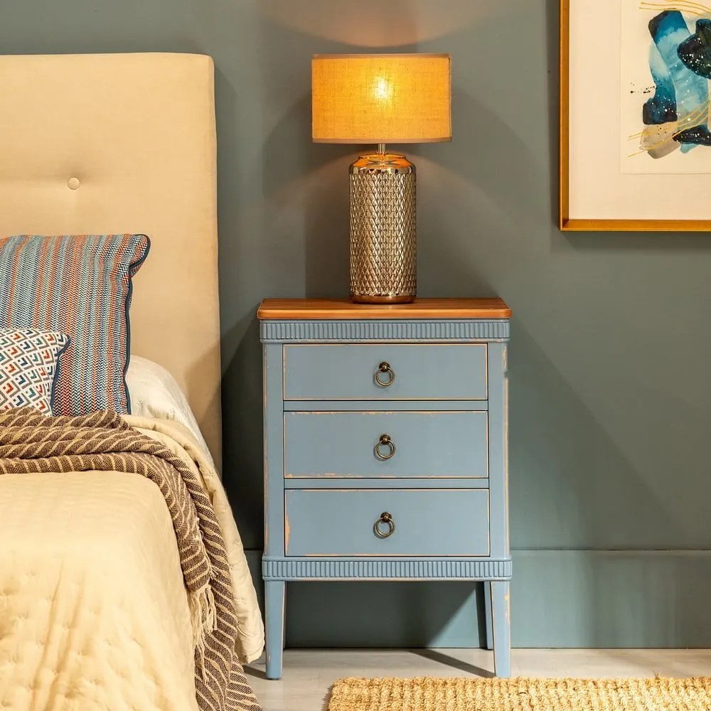 Niebieska szafka nocna Shabby – Ixia