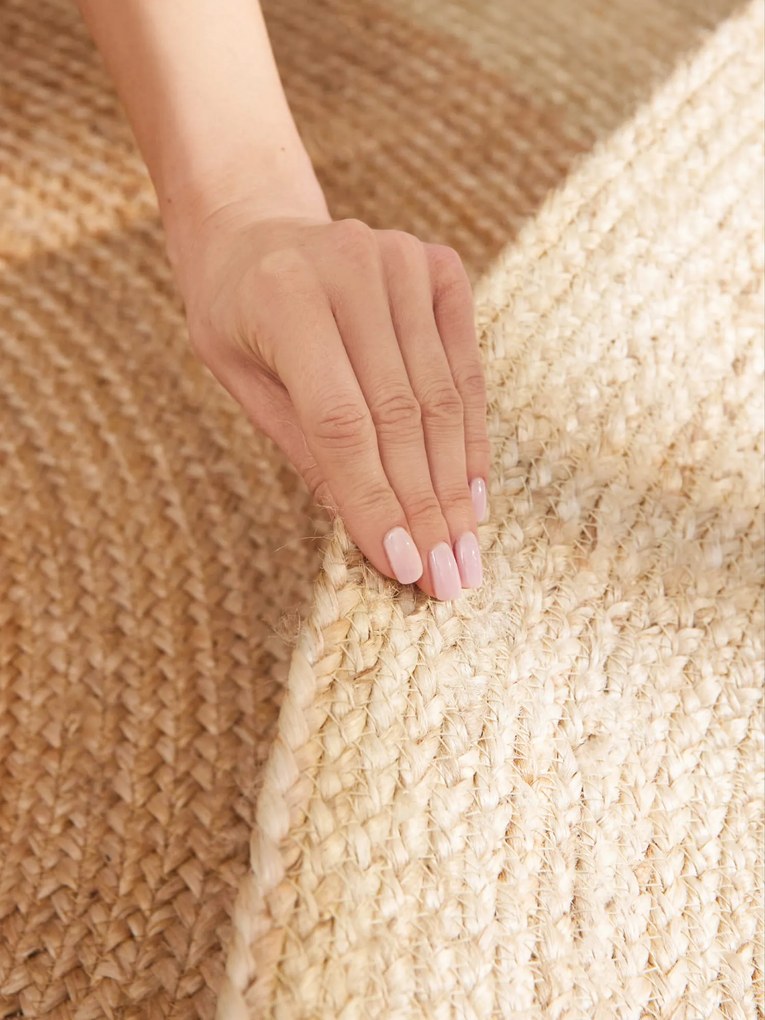 Dywan naturalny jutowy Jutta złoty 200 cm x 200 cm koło