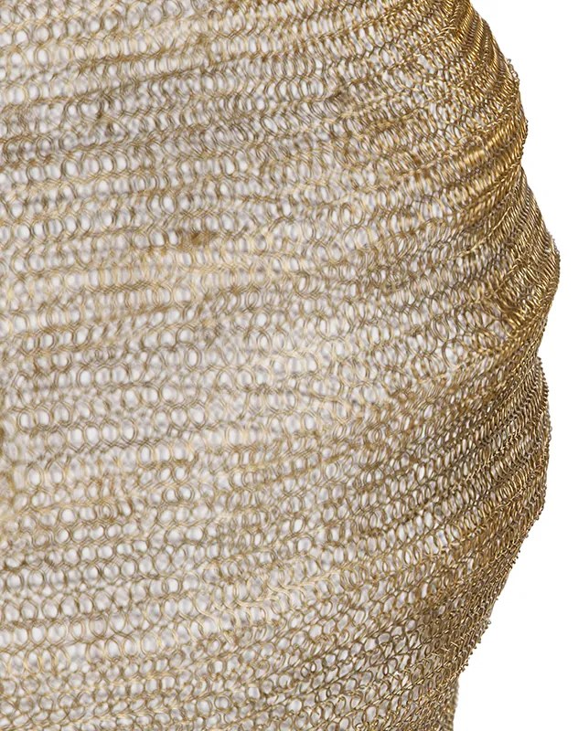 Orientalna lampa wisząca złota 70 cm - NidumKolonialny Oswietlenie wewnetrzne