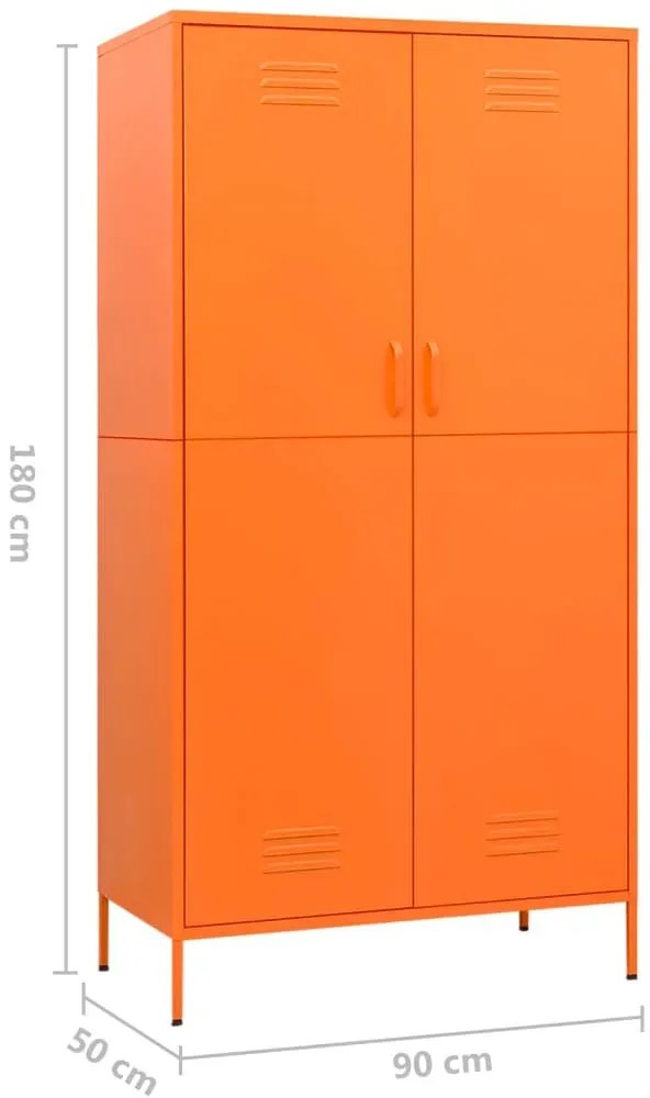 Pomarańczowa stalowa szafa wielofunkcyjna do garażu G6-W34