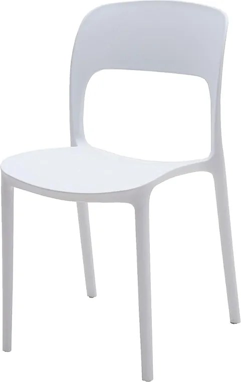 Zestaw 4 białych krzeseł z polipropylenu - FUERTEVENTURA