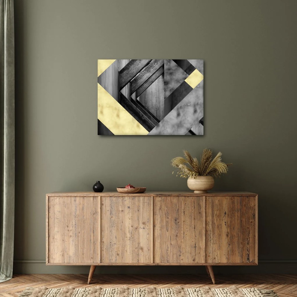 Obraz - Teksturowane kształty (70x50 cm)