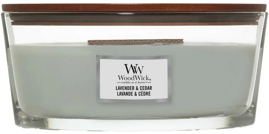 WoodWick Świeca zapachowa Łódź Lavender &amp;Cedar, 453 g