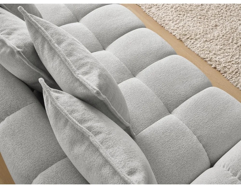 Jasnoszara sofa z tkaniny szenilowej 278 cm Everest – Bobochic Paris
