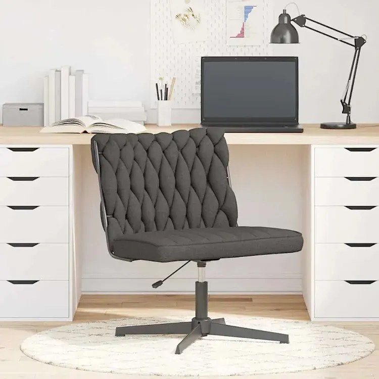 Fotel do biurka glamour ciemnoszary N5-P14