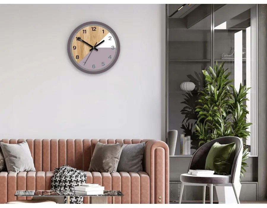 Zegar ścienny nowoczesny z cichym mechanizmem do salonu sypialni okrągły