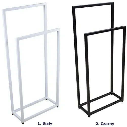 Czarny industrialny stojak na ręczniki 60 cm S9-R91