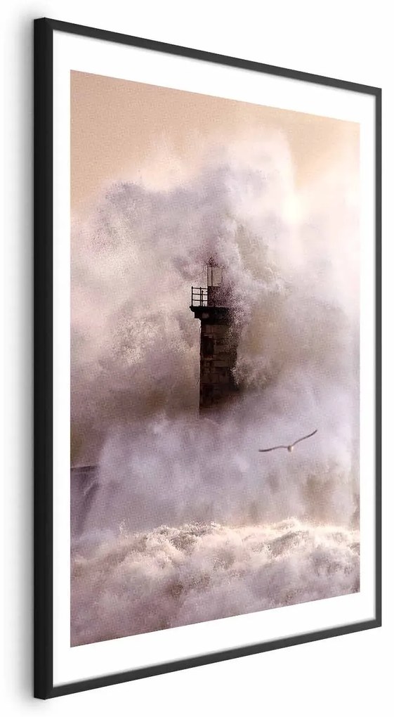 Plakat Sztorm 40x60 cm z ramą czarną z marginesem ARTGEIST B