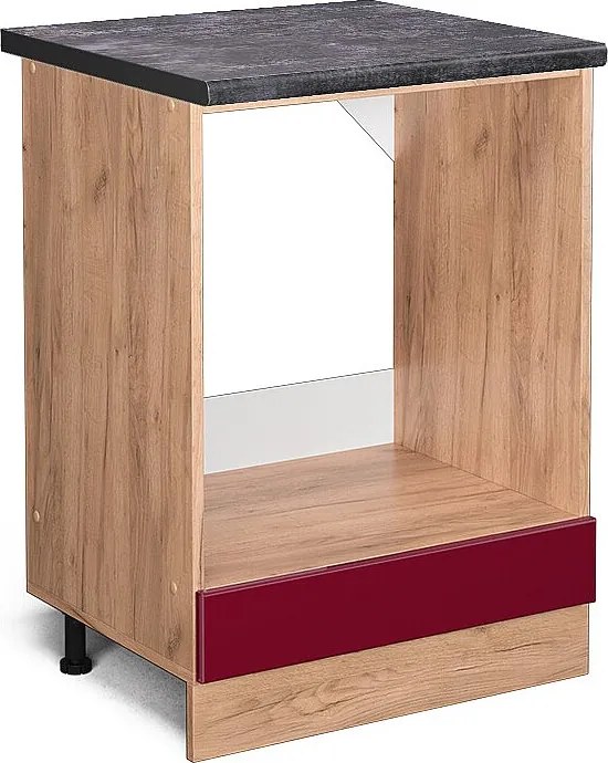 Szafka kuchenna czerwony połysk 60x60x81.6 r-line