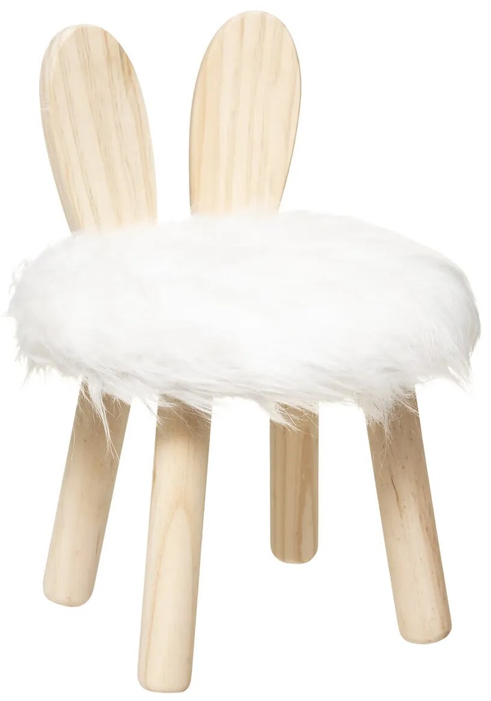 Dziecięcy stołek WHITE RABBIT biały