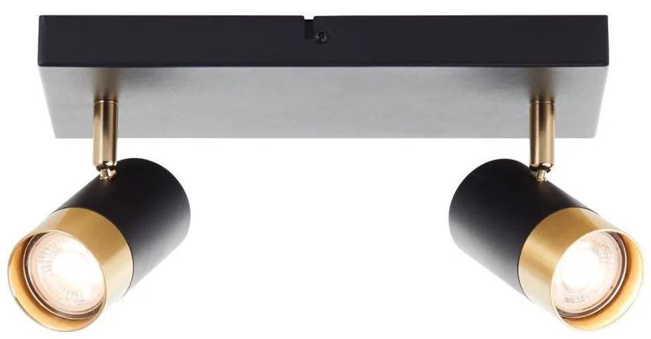 Brilliant - LED oprawa punktowa VIGOLO 2xGU10/5W/230V czarna/złota