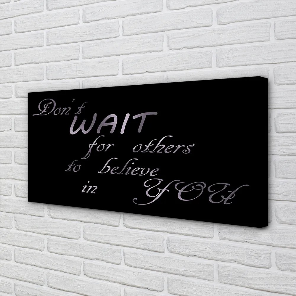 Obraz na płótnie Nowoczesny Napis Metaliczny