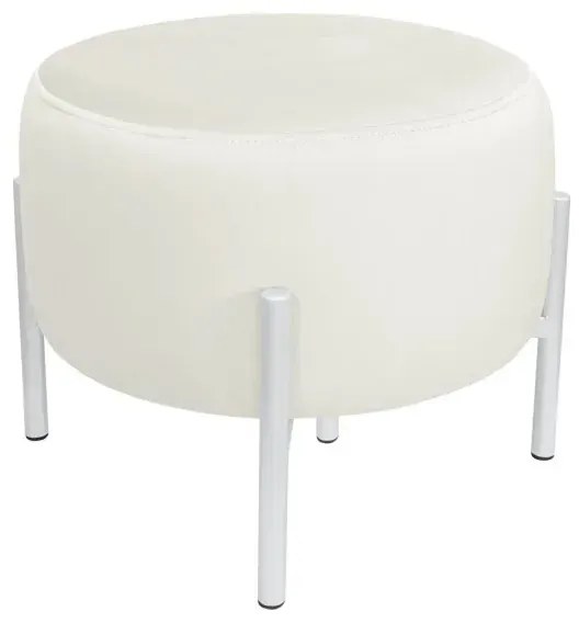 Pufa WILFRED MG VELVET ecru/biała ATOS