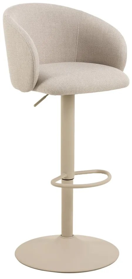 Beżowy hoker z regulowaną wysokością/z podłokietnikami (wysokość siedziska 86 cm) Eleanor – Actona