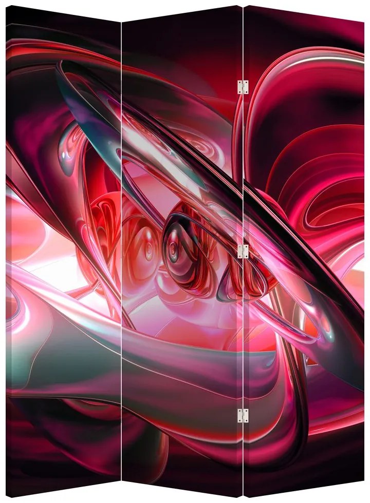 Parawan - Czerwone fraktale (126x170 cm)