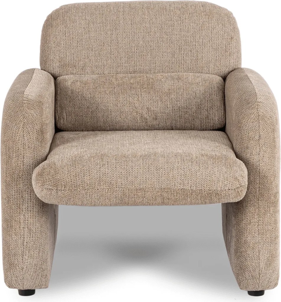 Ciemnobeżowy fotel wypoczynkowy do pokoju N3-R82