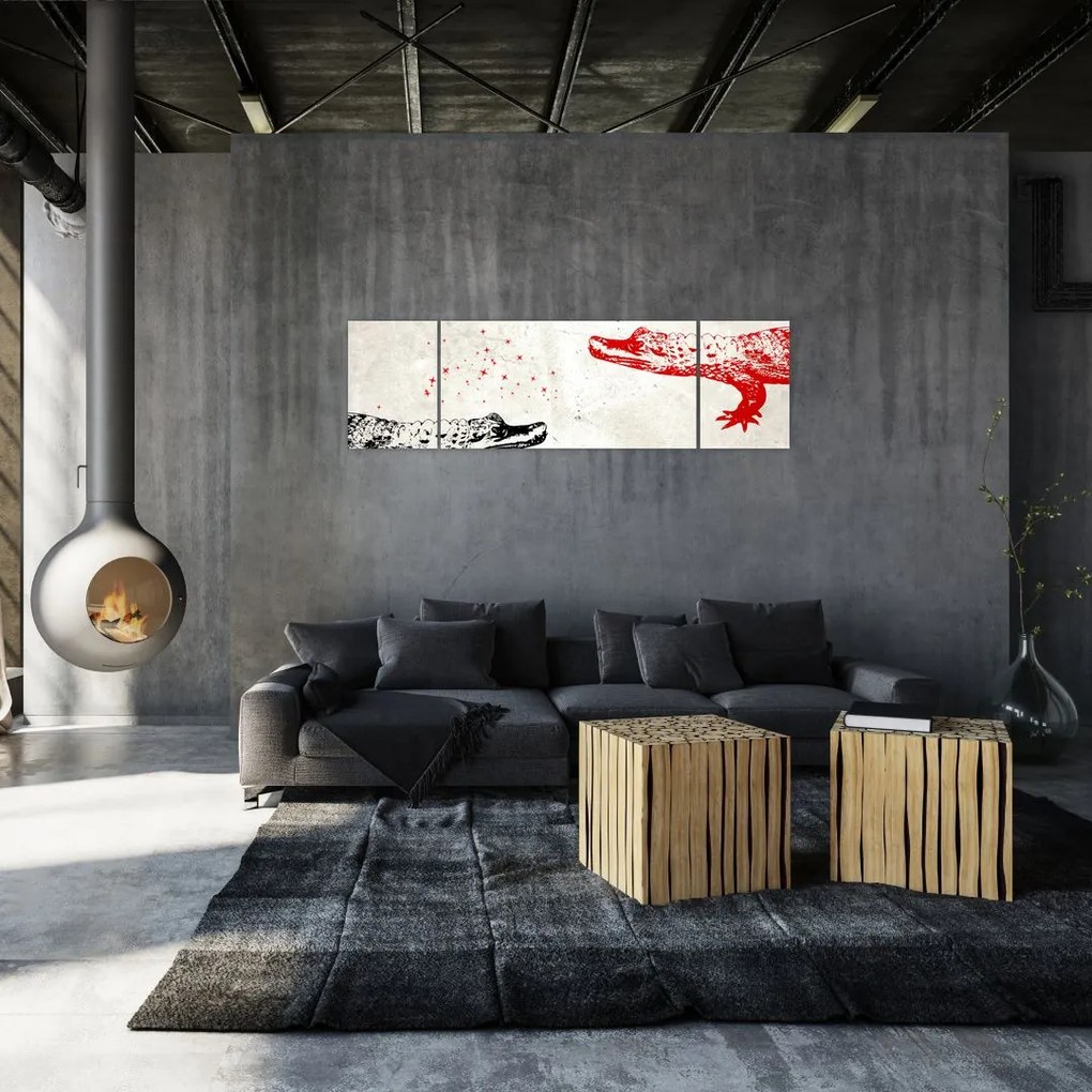 Obraz - Krokodyle (170x50 cm)