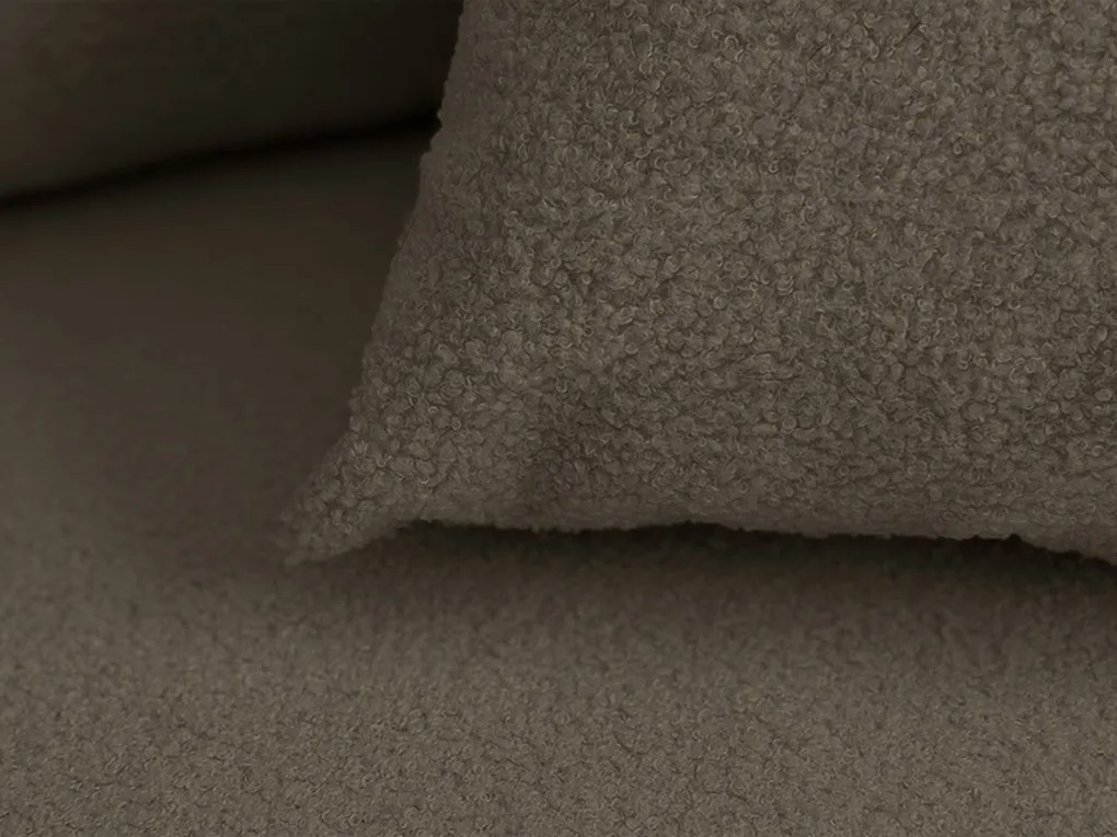 Rozkładana narożna sofa SMART BOUCLE 232x143 cm, szarobrązowa, uniwersalna