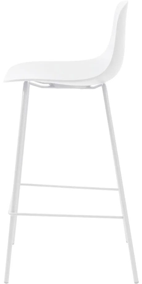 Biały plastikowy hoker 92,5 cm Whitby – Unique Furniture