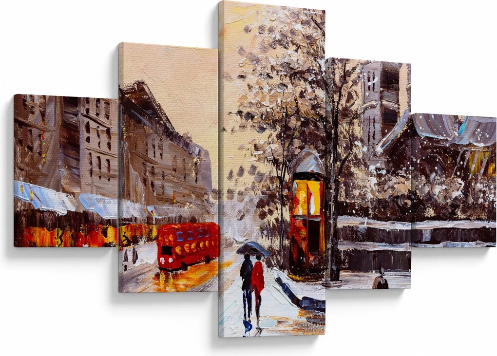 Obraz - Obraz miasta zimą (125x70 cm)