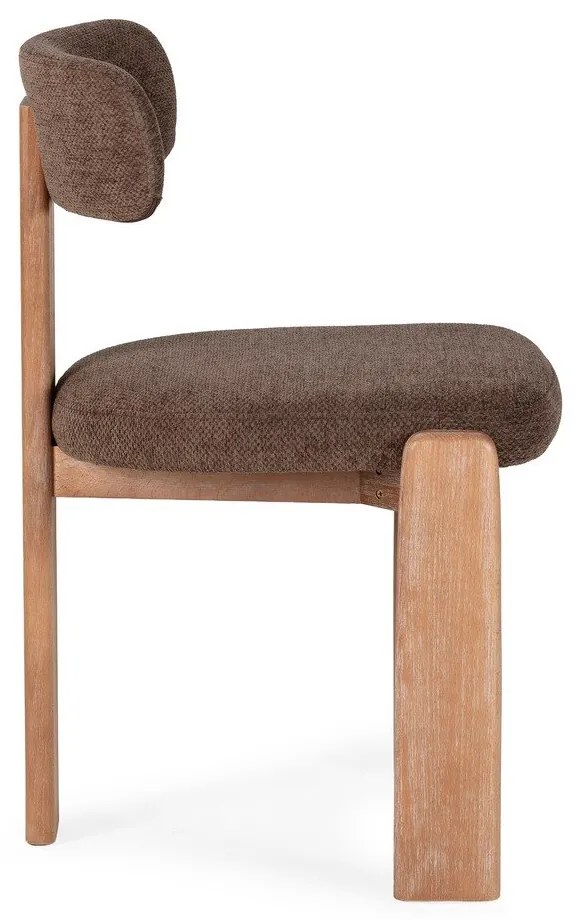 Brązowe tapicerowane krzesła zestaw 2 szt. Nadia – MOME