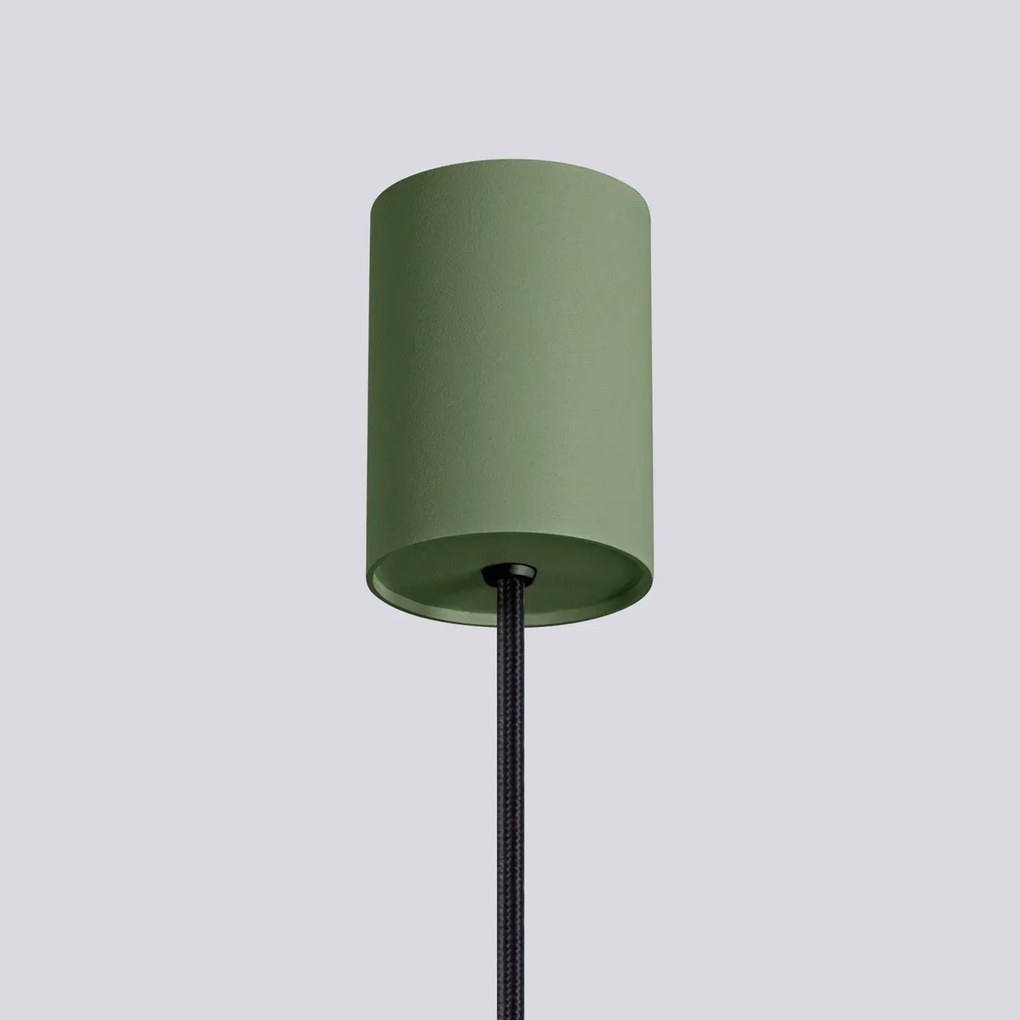 Lampa wisząca HALO 1 zielona oliwka ryflowana SOLLUX LIGHTING