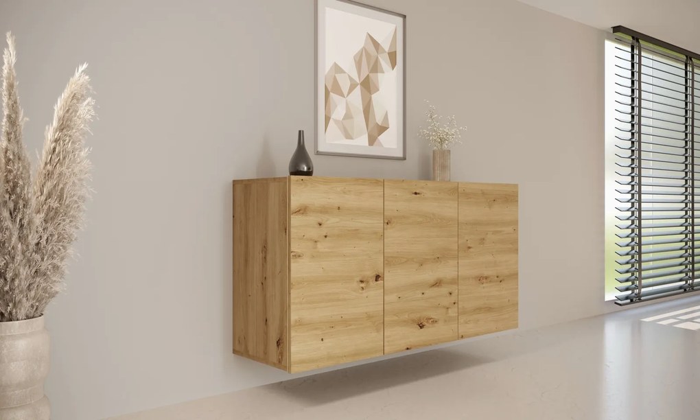 Wisząca komoda trzydrzwiowa Dallas dąb artisan