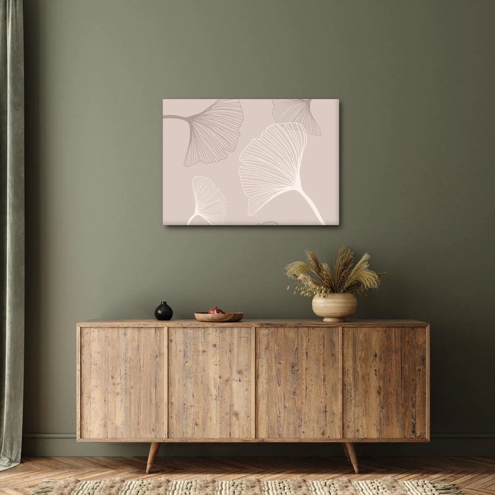 Obraz - Beżowe liście N⁰6 (70x50 cm)