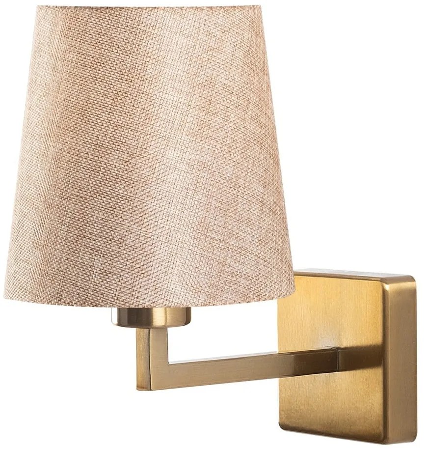 Beżowy/w kolorze złota kinkiet ø 18 cm Profil – Opviq lights