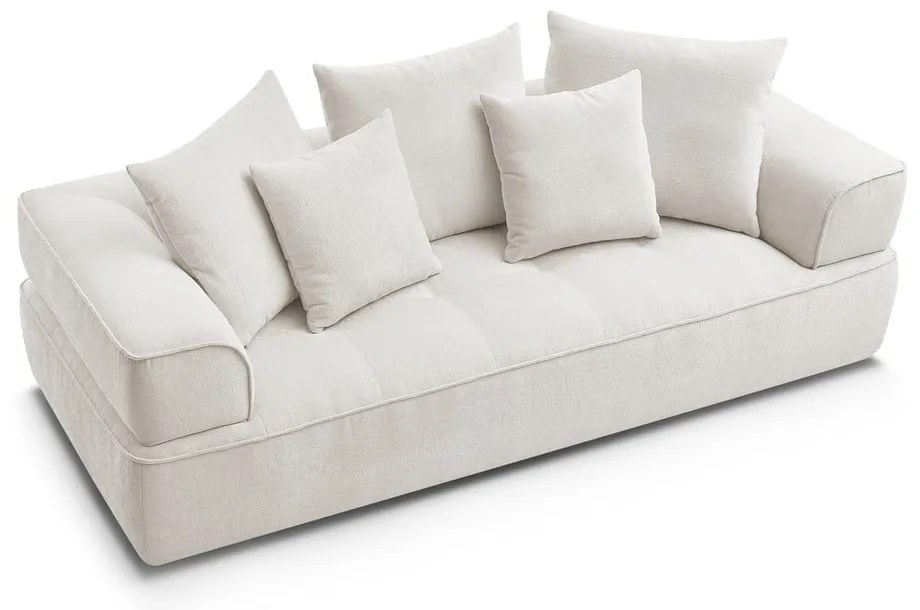 Beżowa sofa z tkaniny szenilowej 237 cm Whesley – Bobochic Paris