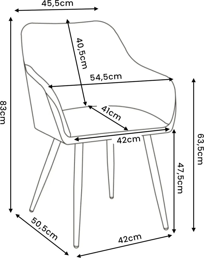 Zestaw 6 czarnych krzeseł w stylu glamour S0-B87