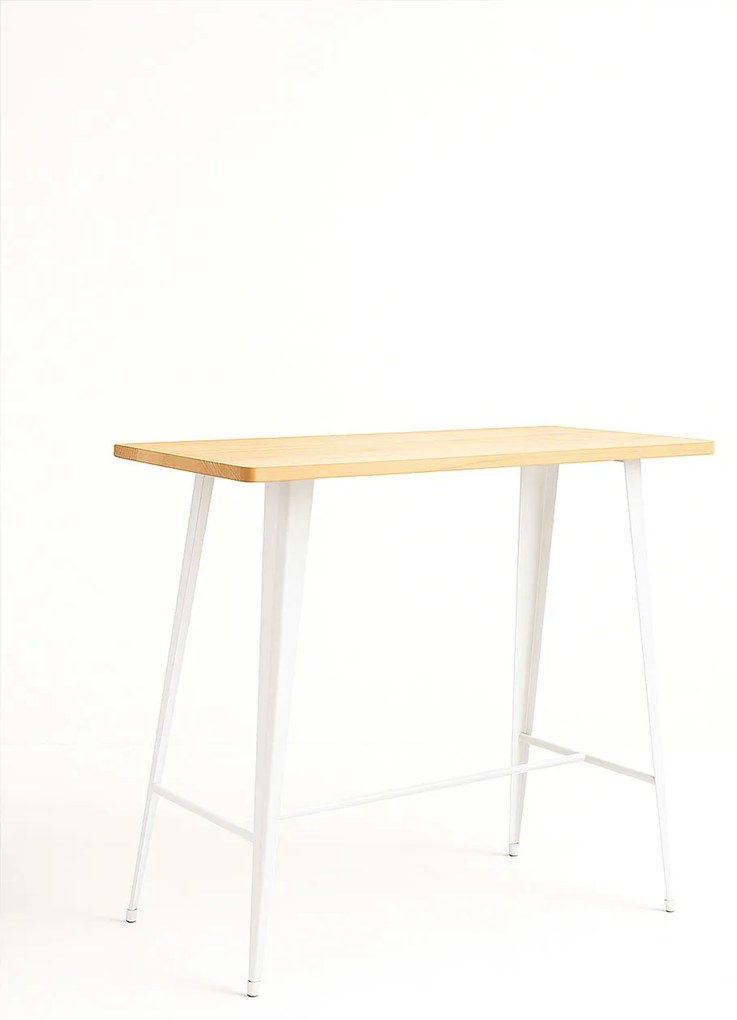 Stó Torix Wysoki Prostoktny Drewno Naturalne