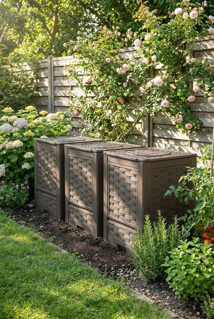 Potrójny ogrodowy kompostownik S5-M47