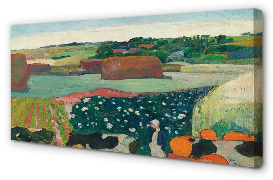 Obraz na płótnie Stogi siana w Bretanii - Paul Gauguin