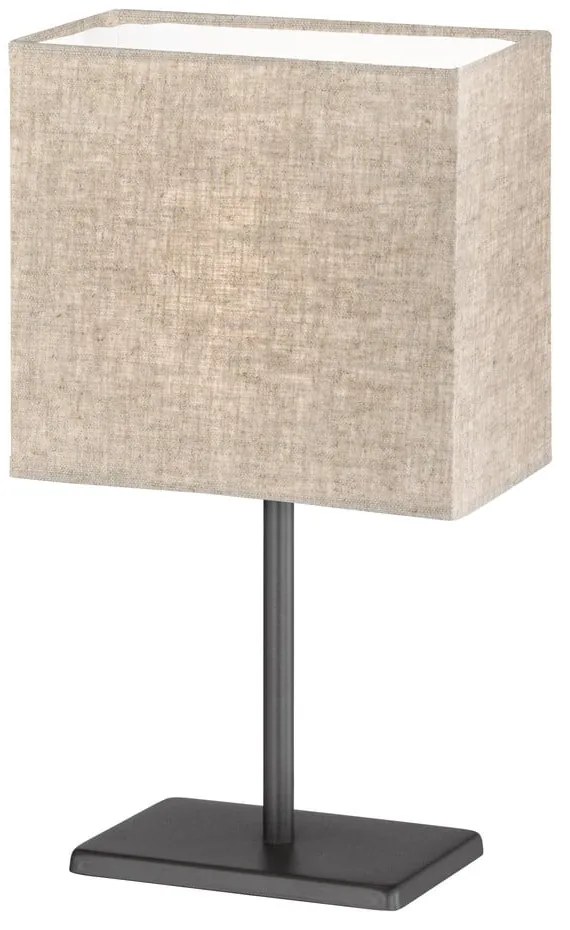 Czarno-beżowa lampa stołowa z tekstylnym kloszem (wysokość 30 cm) Kate – Fischer &amp; Honsel