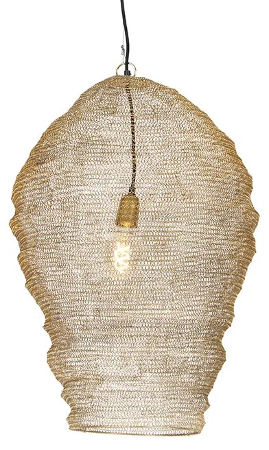 Orientalna lampa wisząca złota 70 cm - Nidum
