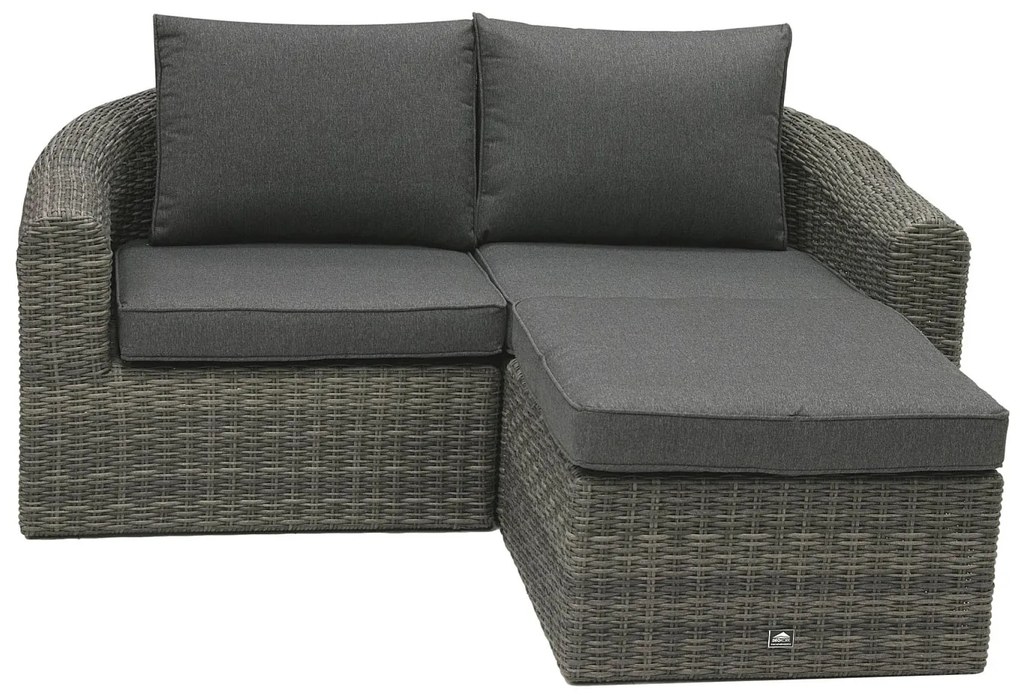 Rattanowy zestaw modułowy BORNEO LUXURY dla 2-3 osób (szary)