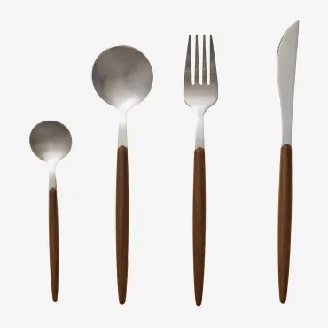 16-częściowy Zestaw Sztućców Ze Stali Nierdzewnej Monovar Chrome - Sklum