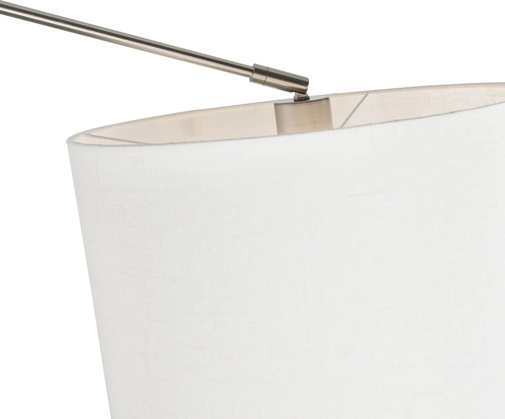 Inteligentna lampa wisząca stalowa z kloszem białym 35 cm w tym Wifi A60 - Blitz