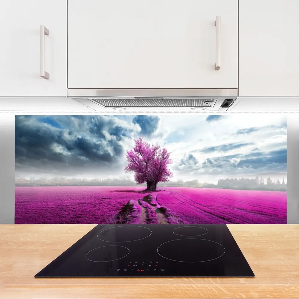 Panel Szklany Drzewo na Horyzoncie Łąki