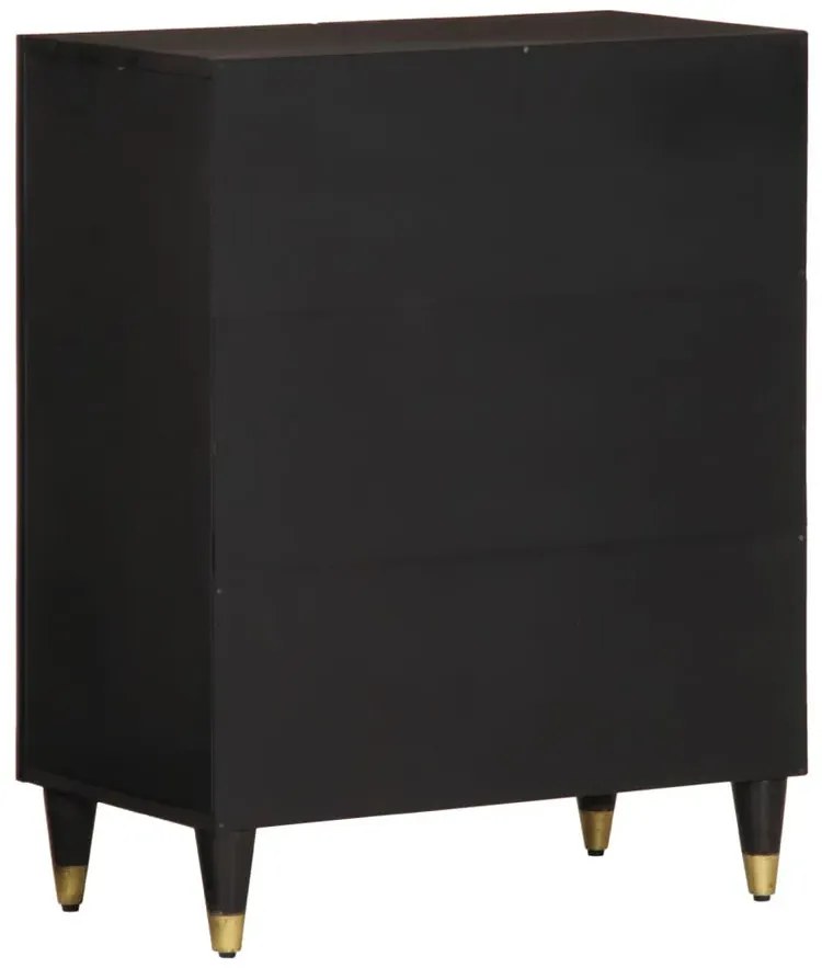 Czarna dwudrzwiowa szafka na nóżkach - Rebex 19X