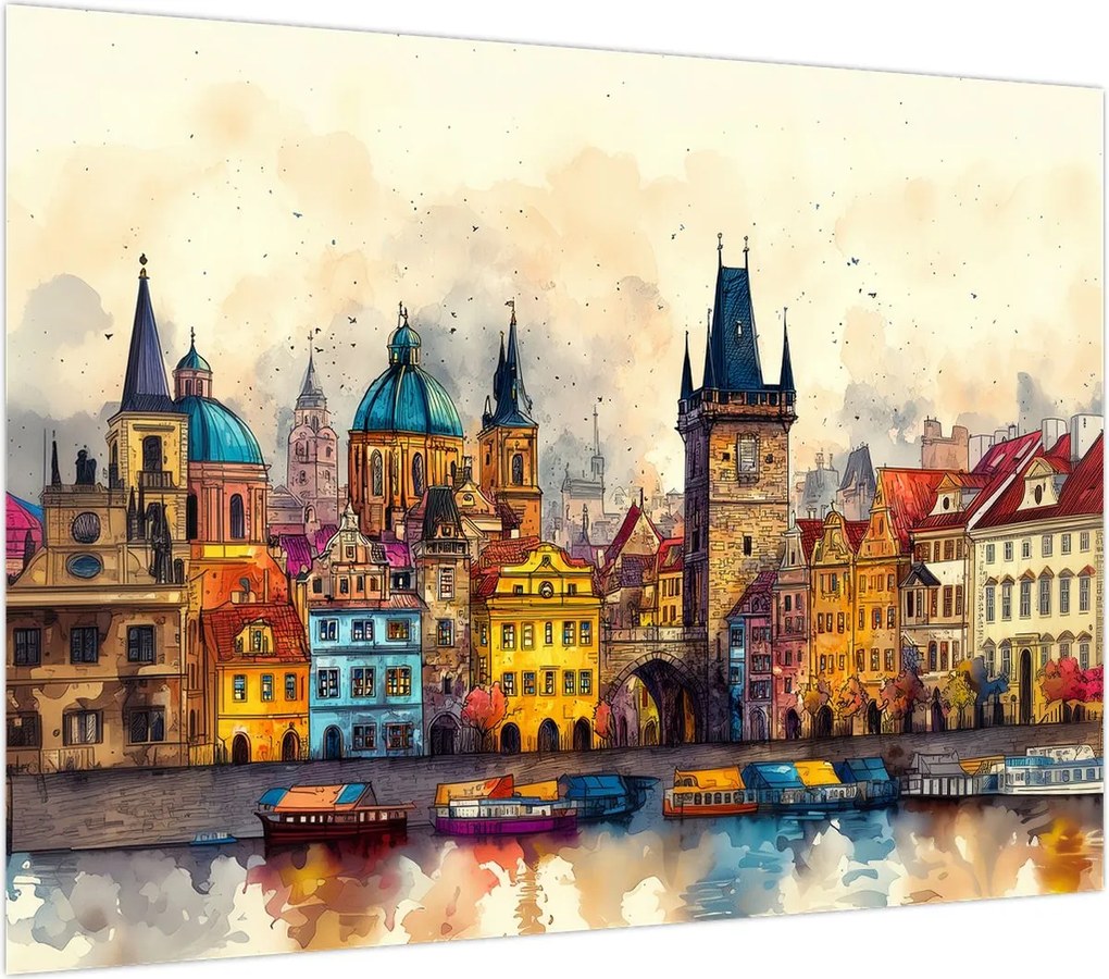 Obraz - Jesień w malowanym mieście (70x50 cm)
