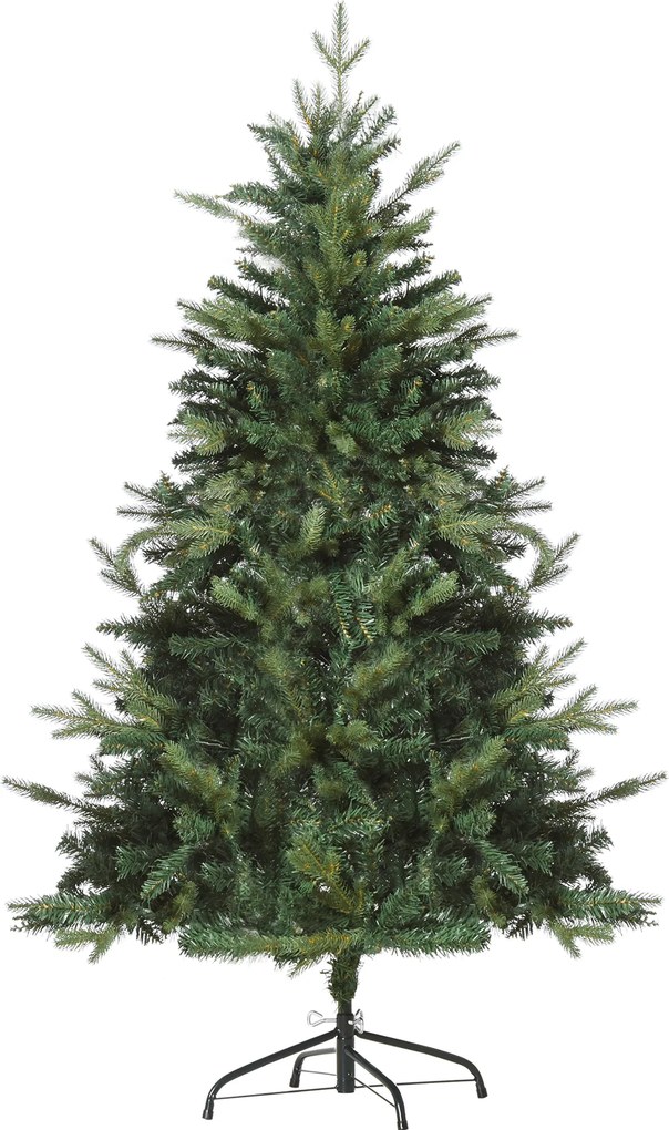 Choinka HOMCOM 1,5m, Sztuczna Tanne z 946 Gałęziami i Metalowym Stojakiem, PVC, Zielona Ø95 x 150H cm