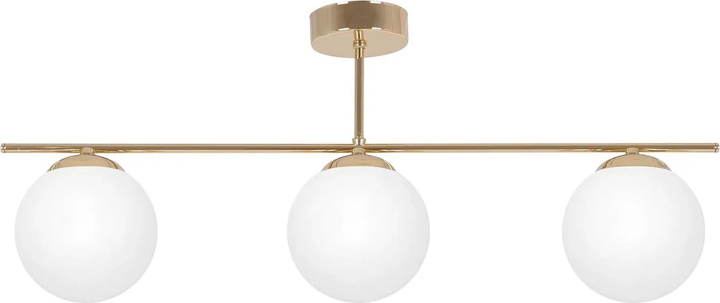 Złoto-biała potrójna lampa sufitowa glamour - A672 C5-C81