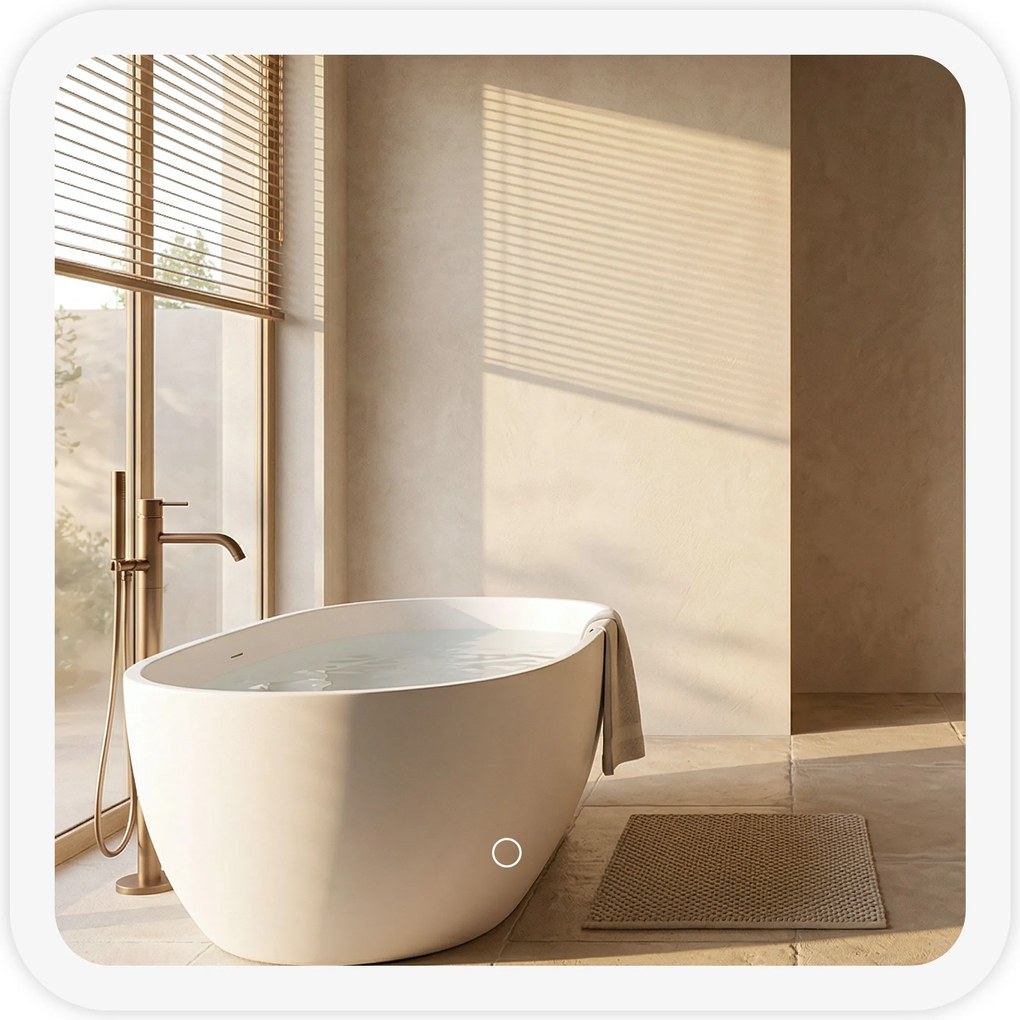 Lustro ścienne LED 70x70cm TOP-2