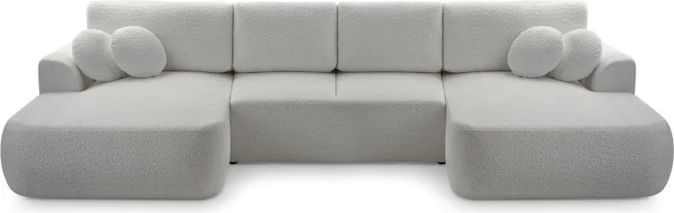 Narożnik VELO XL wolnostojący układ U z funkcją spania w tkaninie Coral 75 DomoHome