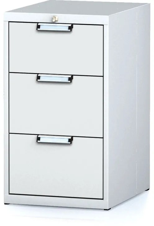 Kontenerek warsztatowy na narzędzia MECHANIC, 3 szuflady, 480 x 600 x 840 mm, szare drzwi