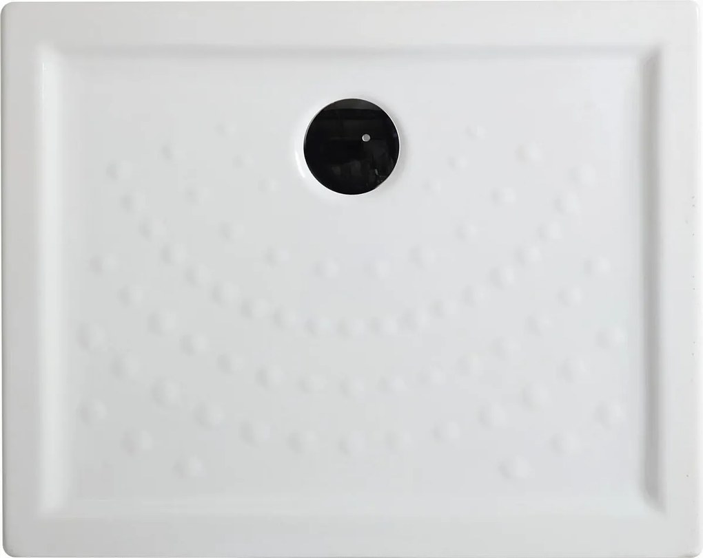 Brodzik prostokątny "Matera" z ceramiki antypoślizgowej z podniesionymi krawędziami cm 80x120h